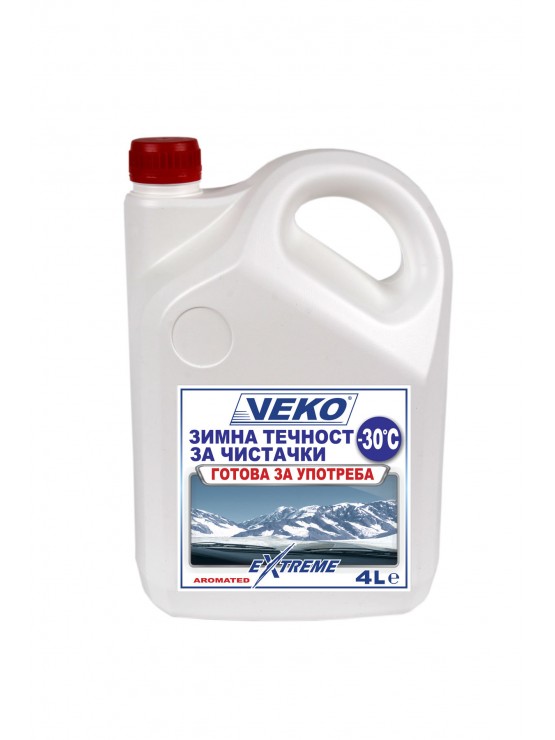 Зимна течност за чистачки VEKO готова за употреба до -30°C 4L