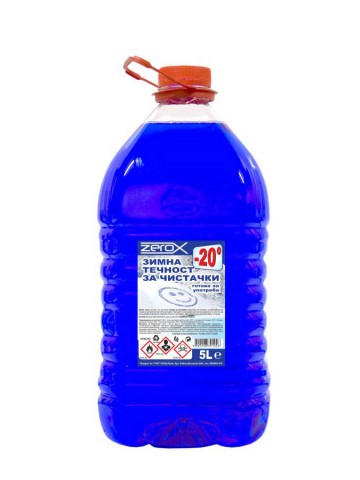 Зимна течност за чистачки Zerox готова за употреба до -20°С-5L Зимна течност за чистачки Zerox готова за употреба до -20°С-5L