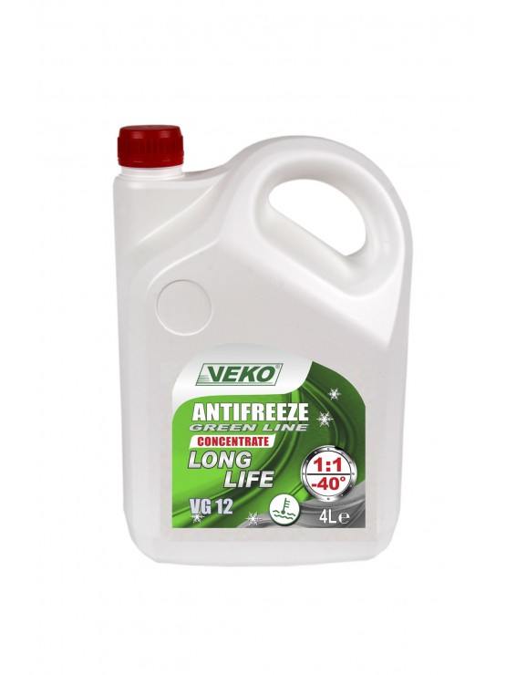 VEKO АНТИФРИЗ Green Line LONG LIFE Concentrate VG12 4L